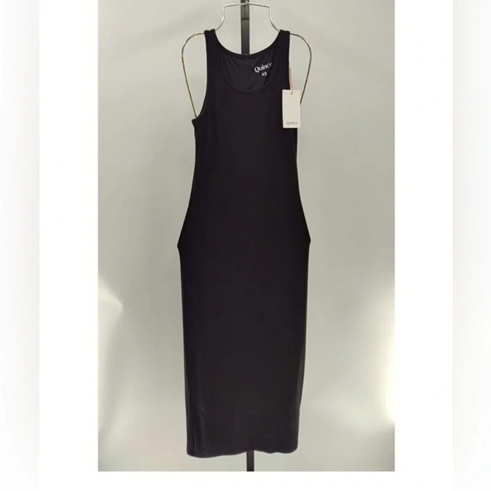 Quince Tencel Rib Knit Tank Midi Dress XS NWT - Picture 4 of 8